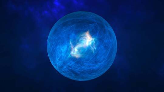 抽象球体行星能量透明玻璃