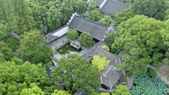 中式传统文化历史建筑醉白池风景区