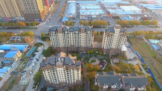 航拍陕西城市现代化发展