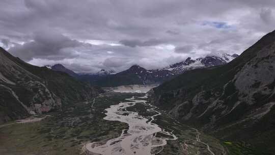 来古冰川景区航拍