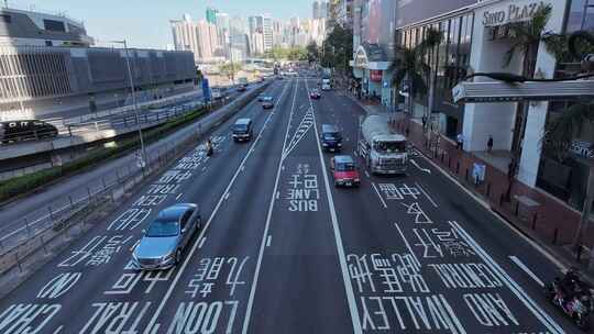 香港街道人流车流