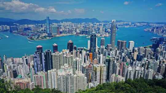 【正版素材】香港大景全景大气俯拍