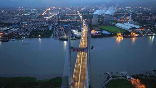 上海跨江大桥 闵浦大桥 交通 基建 桥梁视频素材模板下载
