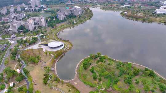 福州福建理工大学旗山校区北校区航拍校园风