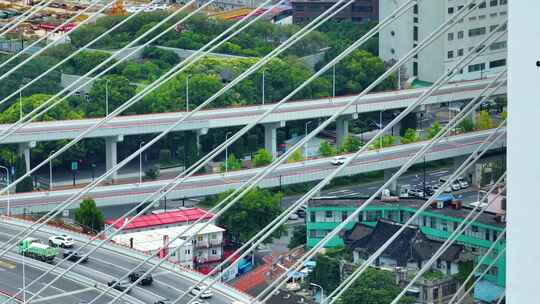 上海市黄浦区黄浦江南浦大桥桥梁汽车车辆车