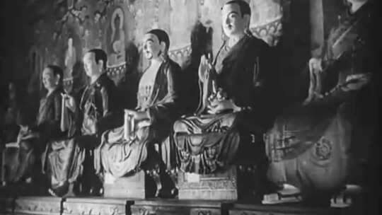 19世纪寺庙僧人佛像