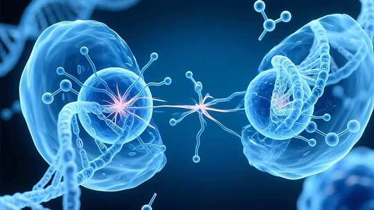 干细胞分裂过程的医学演示 DNA双螺旋合集4K