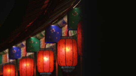 元宵节春节过年长廊灯笼