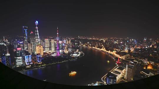 上海外滩城市夜景4K