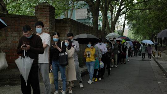 社会公益免费核酸检测排队视频素材模板下载