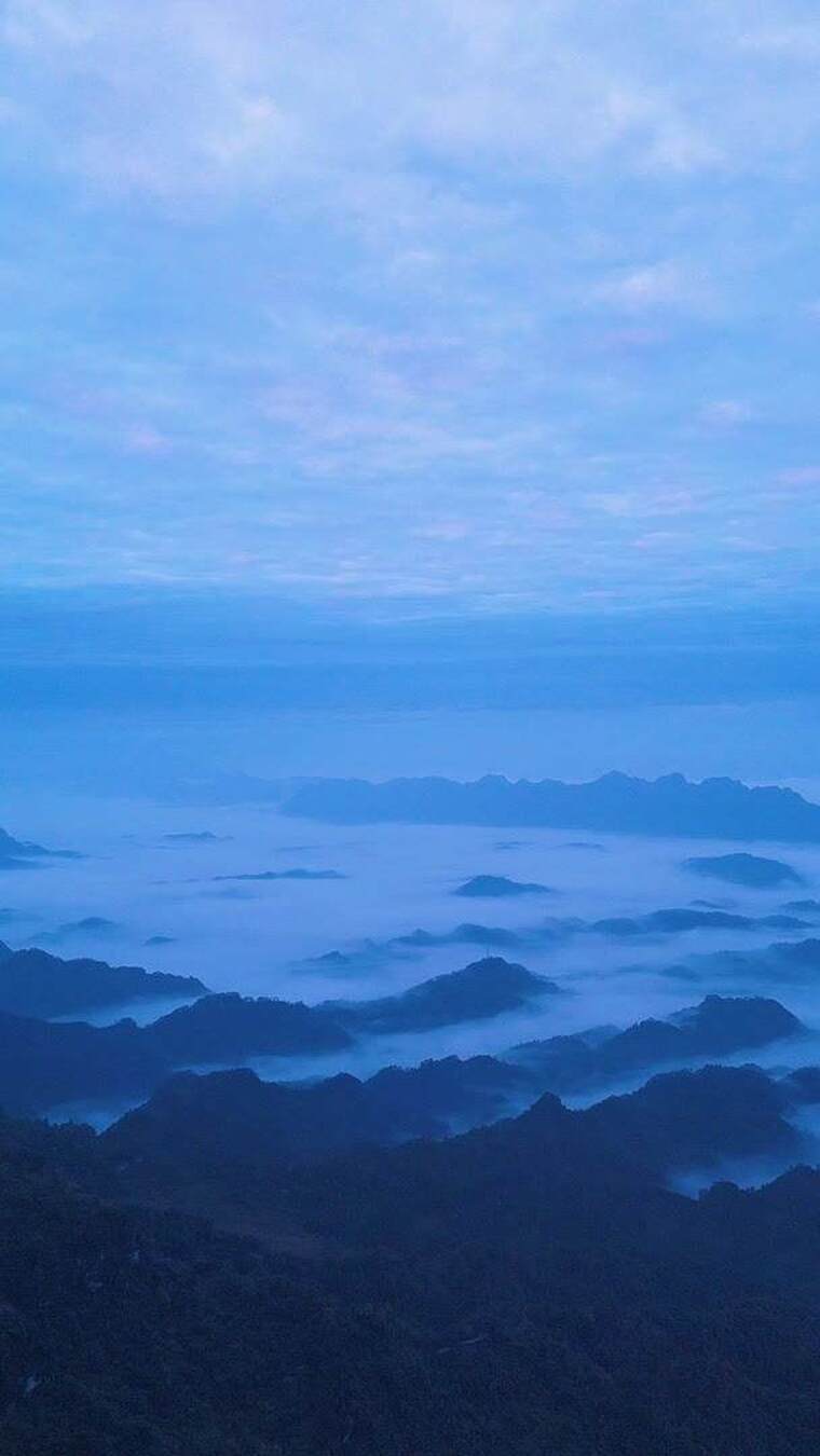 湘西八面山山间云海清晨风景