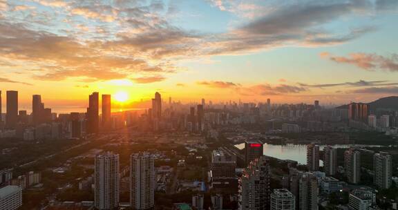 深圳香蜜湖金融中心航拍