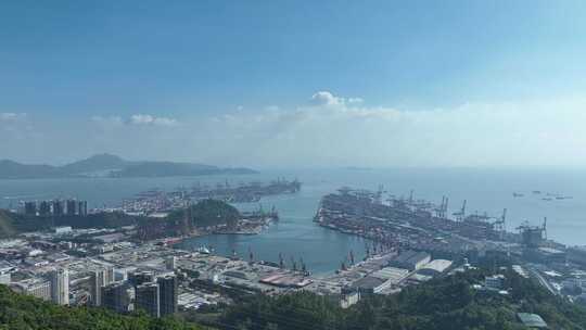 深圳前海湾保税港区航拍深圳赤湾集装箱码头