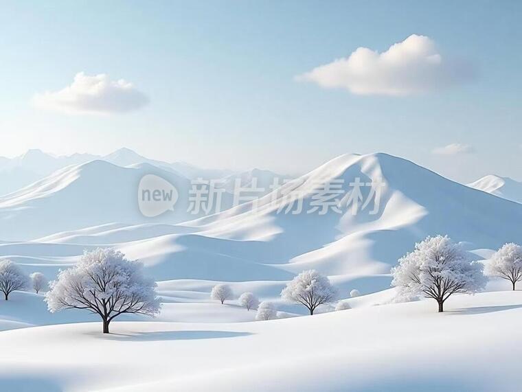 一张有雪山有树的图片3