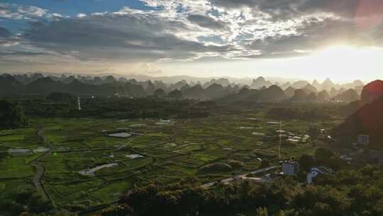 桂林山水自然风光航拍