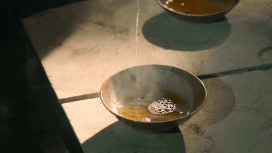 4K茶叶加工围炉煮茶制茶工艺素材