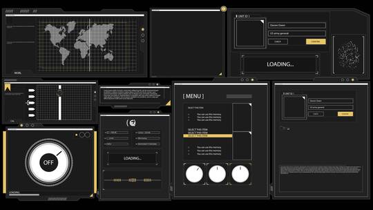 科技未来UI屏幕交互界面 (2)视频素材模板下载