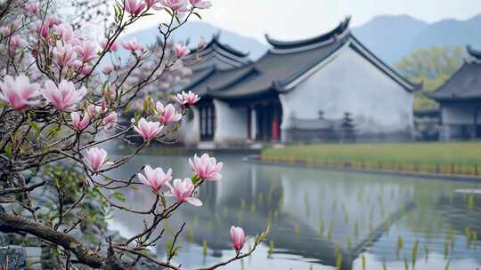 春天春季乡村唯美生活风景