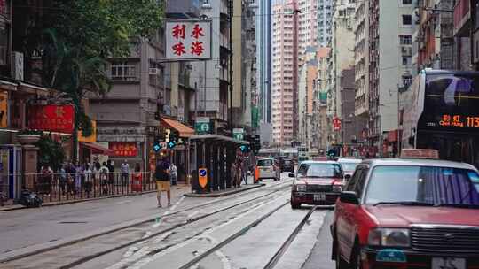 【正版素材】香港城市街道视频素材模板下载