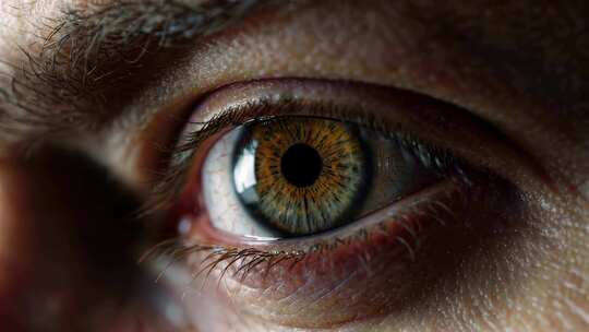 男性眼睛微距特写