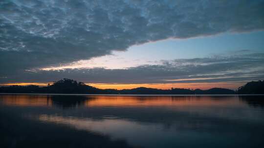 东莞同沙生态公园夜景湖光山色风光延时