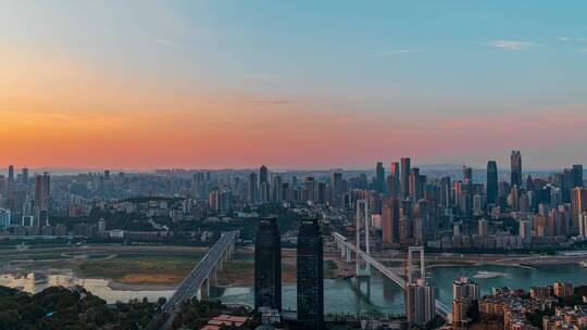 8K大气重庆城市日落日出夜景