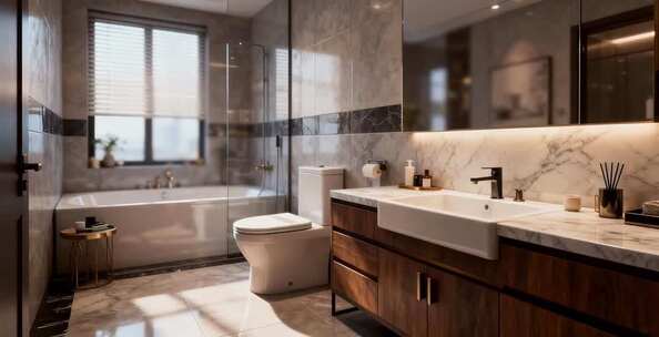 现代风格卫生间室内场景