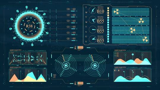 科技科幻HUD屏幕交互界面大数据互联网UI界面 (7)