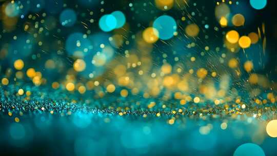 璀璨光影金色粒子梦幻之旅粒子飘动光影闪烁