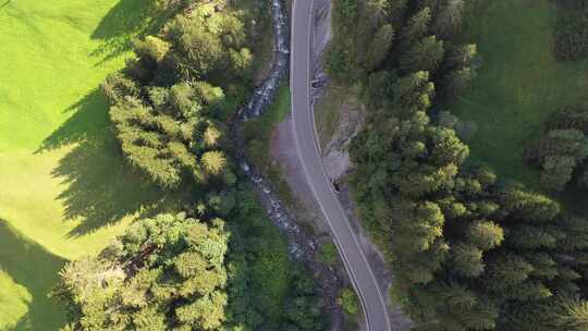 郊外公路航拍视频素材模板下载