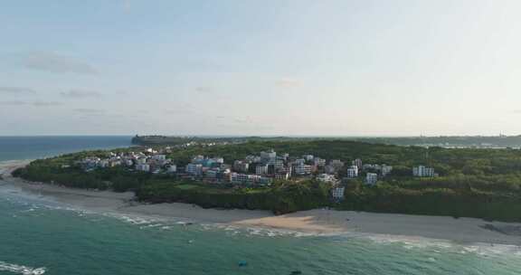 航拍傍晚的北海涠洲岛美丽风景