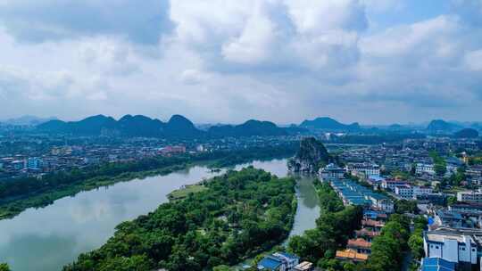 广西桂林城市风景漓江山水风光