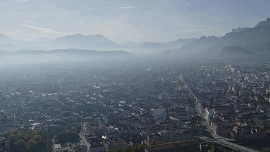 城市，格勒诺布尔，法国，城市景观