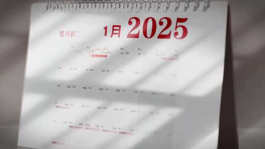 2025年日历-元旦