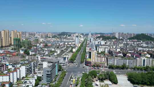 航拍江西宜春建设宜春大景