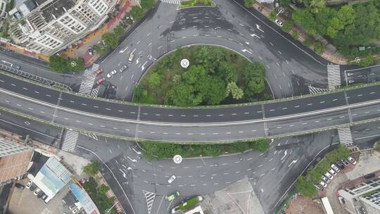 福建漳州城市交通航拍