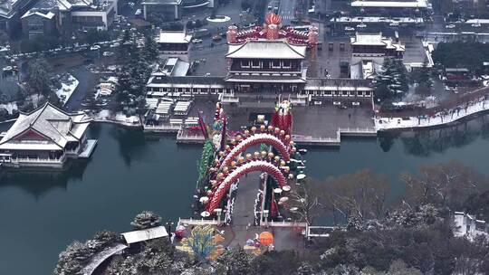 西安大唐芙蓉园雪景