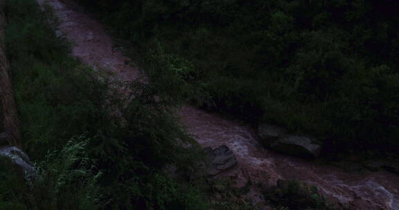 旅游景区 夏季丹河直流水道 远景 航拍