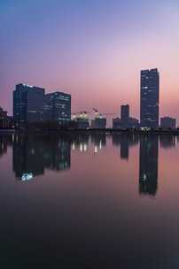 上海  春申湖广场 日转夜延时