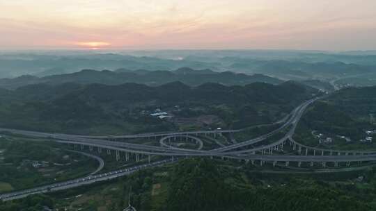 四川省遂西高速双江枢纽高速立交桥