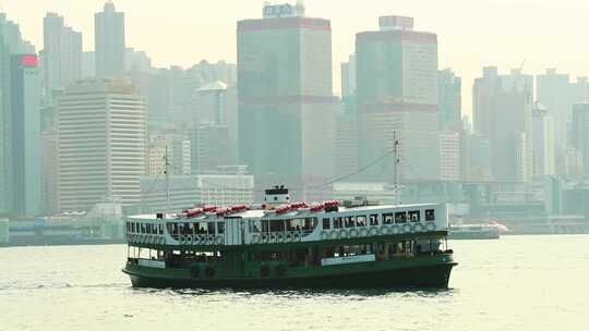 香港维多利亚港的旅游船合集