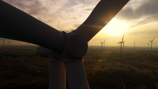 风电 新能源 风力发电 戈壁 风车