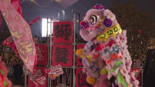 喜庆祥和的舞狮表演