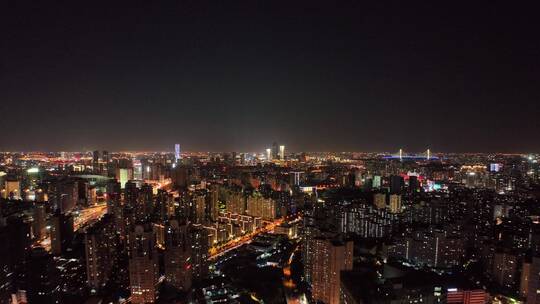 浦西夜景航拍空镜