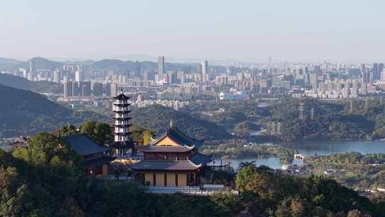 杭州湘湖先照寺希区柯克航拍