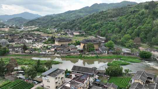 福建土楼(南靖)景区云水谣景区航拍