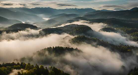 唯美风光日出日落云海风景唯美开场航拍中国