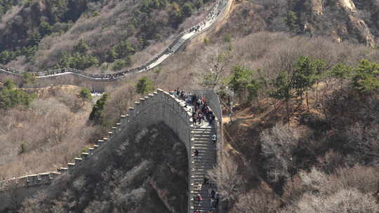 北京八达岭长城旅游人山人海