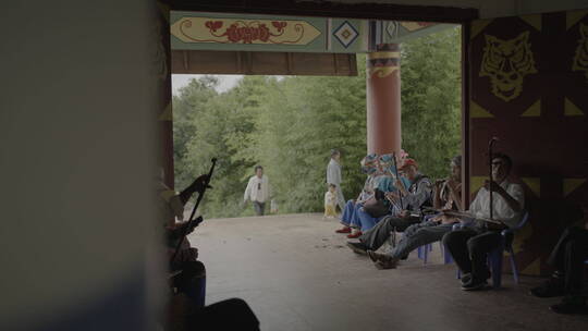 少数民族演奏乐器 （全景） slog3cine 素材