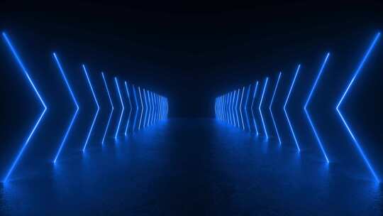 夜光蓝光隧道视频素材模板下载